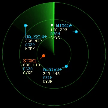 Radar Map screen